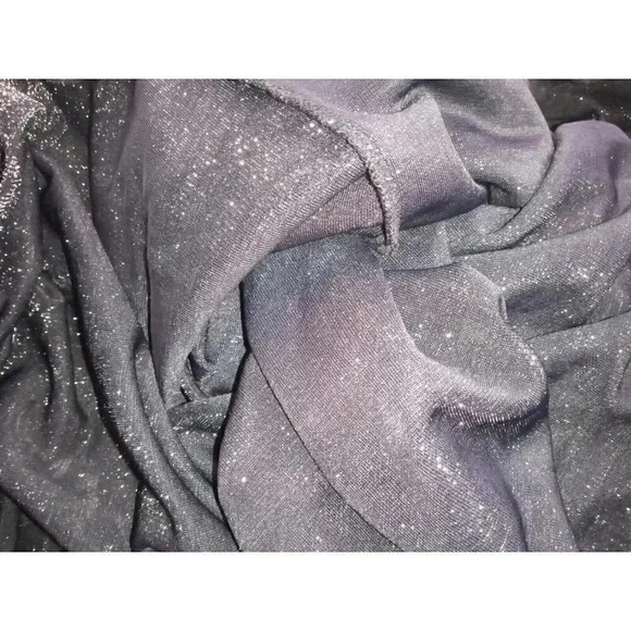 Catherines Womens Blouse Gray 3/4 Sleeve Cowl Neck Floral Glitter Pullover 2X - Picture 4 of 8